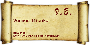 Vermes Bianka névjegykártya